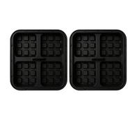 BAFOVY Lot de 2 Moules à Gaufres Carrés en Silicone Anti-adhésif 6 L, 2 Cavités pour Four à Friteuse à Air, Réutilisables, Lavables au Lave-vaisselle, Moules à Gaufres Carrés Noirs (BLACK)