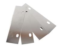 BAFOVY Lot de 4 Lames de Grattoir pour Gril en Acier Inoxydable de Remplacement pour Plaque Chauffante 6,0 X 1,8 Pouces, Bord Large et Tranchant Robuste pour Le Nettoyage du Barbecue en Plein Air,