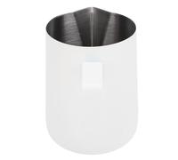 BAFOVY Pichet à Mousse de Lait, Pichet à Vapeur en Acier Inoxydable 304 avec échelle de Mesure, Bec Verseur Latte Art, Poids de 7,7 Oz, pour Bar à café à Domicile Barista Cappuccino Latte (WHITE)