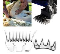 BAFOVY Remplacement de Lame de Tondeuse à Mouton, Coupe Droite en Acier | Installation Facile Antirouille D'acier Inoxydable de dureté élevée de Lame Droite de 13 Dents