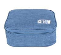 BAFOVY Sac de Rangement pour Organisateur électronique, Pochette de Rangement pour Câbles en Tissu Cationique 24,5 X 18,5 X 10 Cm avec Compartiments Réglables, Poches en Filet pour Voyage, Bureau,