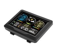 BAFOVY Thermomètre Météo Numérique Horloge Météo ABS avec écran Couleur Intérieur 15 °F à 122 °F Extérieur -40 °F à 158 °F Calendrier de Prévision Alarme pour la Maison, Le Bureau, la Chambre à