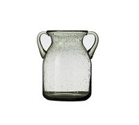 BAFOVY Vase à Fleurs à Double Oreille, Vase en Verre à Bulles fabriqué à la Main avec Finition Texturée Nervurée, Décoratif Moderne pour Fleurs, Plantes ou Poissons, Design élégant en Bleu Violet