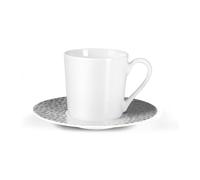 BAGHERA Paire Tasse THE Médard de NOBLAT Pocelaine Décor Platinum - Les 6 SC