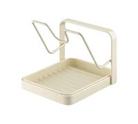Bagiaope Support De Couvercle De Pot | Support De Rangement De Cuisine Anti-Dérapant | Repose Cuillère Cuisine Avec Plateau De Goutte Pour Planche À Découper Assiette Plat Spatule Armoire