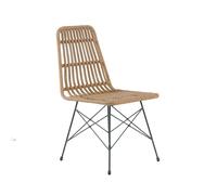Bago lot de 6 chaises en résine tressée effet rotin