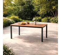 Bago table 6 places en bois naturel d'eucalyptus 150cm