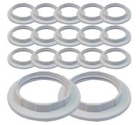 Bague de retenue d'abat-jour professionnelle pour douilles E27 et E26, lot de 50, blanche, matériau PET durable