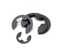Bague de retenue fendue de type E Rondelle d'anneau de retenue E Clip Circlip 304 acier inoxydable noir M1.2-M24 810 pièces(Black steel,M3.5 50pcs)