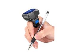 Bague de Scanner Code à Barres Bluetooth 1D Portable 2D QR Lecteur 2.4g Dongle sans Fil Ean13 Codes USB Lire en Lecture pour Points de Vente en supermarché(1D)