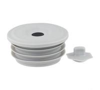 Bague d'étanchéité en silicone pour tuyau d'évacuation | Joint de tuyau d'égout flexible anti-odeur et anti-fuite pour évier de cuisine, salle de bain, machine à laver, 35 à 75 mm, gris (70 à 75 mm)