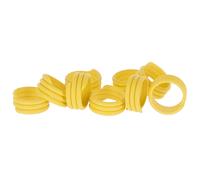Bague en spirale plastique Kerbl (x100) Jaune 18 mm