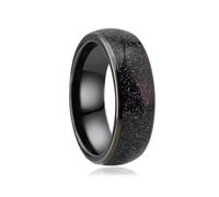 Bague intelligente en céramique époxy RFID avec inlay de fragment d'opale galactique, puce réécrivable ID T5577/IC CUID (GEN2), 125 kHz/13.56 MHz e contrôle d'accès (US#10, IC CUID(GEN2) Chip)