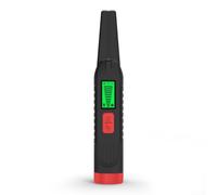 Baguette de détection de métaux portable à 360° avec vibration pour trouver des trésors pour adultes et enfants - Sensibilité réglable pour l'extérieur - Noir et rouge 23,5 cm (noir + rouge)