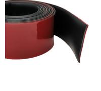 Baguette de fenêtre - Largeur : 50 mm - Plate, profilée, moulure en plastique, moulure décorative, protection des bords, protection murale, profil de transition, bandes de recouvrement d'écart (noir,