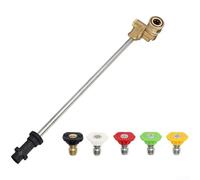 Baguette de nettoyage haute pression pour Karcher K2 K3 avec coupleur pivotant et cinq embouts de pulvérisation en acier inoxydable pour usage extérieur (B)