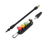 Baguette de rechange pour nettoyeur haute pression avec buse turbo et 5 embouts de pulvérisation et support de buse compatible avec Bosch, Black & Decker, AR, Stanley, Mac Allister, Cecotec