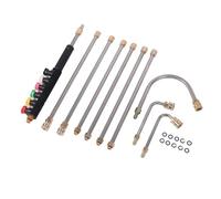 Baguette D'extension pour Nettoyeur Haute Pression avec Buses de Pulvérisation Multi-Angles, Poteau en Métal Durable de 9 Pieds pour Le Nettoyage des Avant-toits et des Murs, Kit de Tiges