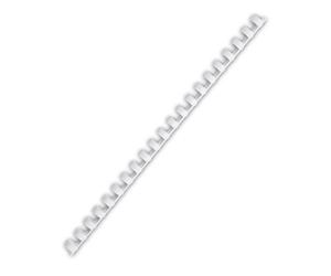 Baguette reliure 21 anneaux 12 mm blanche - Boîte de 100