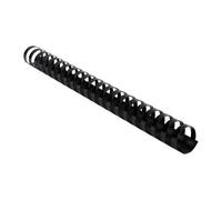 Baguette reliure anneaux plastique Exacompta 25 mm noir - Boite de 50