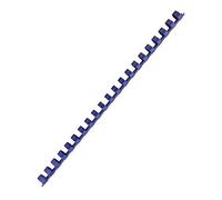 Baguette reliure anneaux plastique PAVO 12 mm - Boite de 25 - Bleu