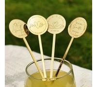 Baguettes À Cocktail Personnalisées Pour Décorations De Mariage, Agitateurs En Acrylique Personnalisés Avec Nom Gravé, Agitateurs Réutilisables Pour Boissons De Fête Pour Restaurants Et Bars(10Pcs)