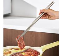 Baguettes légères en titane pur 35,7 cm pour friture chaude | Titane pur à 99,6 %, extra long de 35,7 cm, résistant à la chaleur jusqu'à 1668 °C, idéal pour la friture profonde et la