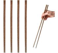 Baguettes longues en bois – 4 paires – 38 cm