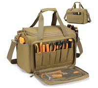 BAGZY Sac a Outils Vide 900D Oxford Sac a Tactiqu 40x30x25cm Valise Sacs Outils Electricien Trousse de Transport d'Épaule Réglable Rangement Plusieurs Poches Sacoche Menuisier Peut être assemblé DIY
