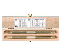 Bahco 1450D/2 Jeu de limes à fileter double, 2 pièces, avec tableau des filetages 1 pièce