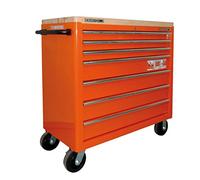Bahco 1475KXL7PJJTW Servante XL 7 Tiroirs, Bois Plateau, Vert