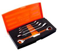 Bahco 1RM/S5 Ratcheting crowfoot wrench set 5-piece Spanner size (metric) 8 - 19 mm