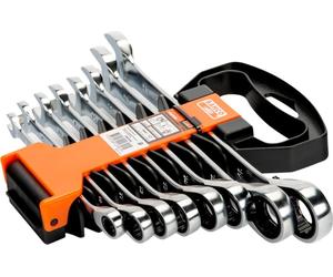Bahco 1RM/SH8 Ratcheting crowfoot wrench set Spanner size (metric) 8 - 19 mm