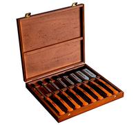 Bahco Set De 8 Ciseaux A Bois Avec Coffret En Bois 424P-S8-Eur G
