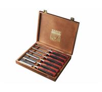 Bahco 424P-S6-EUR - Jeu De Burins Avec Manche Revêtement Caoutchouc 6-32 mm - 6 pcs/coffret En Bois