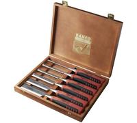Bahco 424P-S6-EUR Set de ciseaux à bois en coffret en bois, 6 pcs 6,10,12,18,25,32mm Multicolore