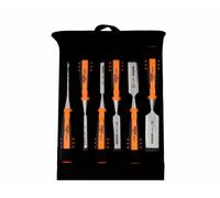 Bahco 424P-S6-PP - Jeu De Burins Avec Manche Revêtement Caoutchouc - 6 pcs/pochette En Polyester