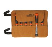 Bahco 434-S6-LR - Set Ciseaux À Bois ERGO (6pcs) - Incl Étui En Cuir