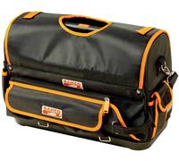 Bahco 4750FB1-19B Sac à Outils Ouvert avec Option de Rabat, Noir/Orange, 19"