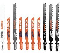 Bahco 91-MIXED-10P Jeu de lames de scie sauteuse pour bois et métal - 10 pcs 1 set
