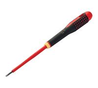 Bahco Tournevis ERGO Slim isolé VDE pour vis à fente avec manche tri-matière, 0,6 mm x 3,5 mm x 100 mm - BE-8230SL