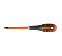 Bahco Tournevis ERGO isolé VDE avec manche trois composants pour vis à fente et vis Pozidriv, 6 mm/PZ2, art. n° BE-8720S