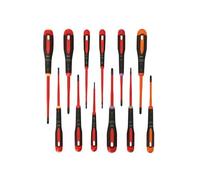 Bahco BE-9878SL Jeu De Tournevis Isolés VDE ERGO Slim, 12 Pièces