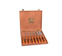 Bahco Biseau Bois Bord Burin Set 8 Pièce Taille 6 À 38mm Bois Étui BAH424PS8