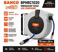 BAHCO BPHRC1020 Enrouleur Tuyau Air Comprimé 10mm x 20m 3/8" Automatique