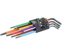 Bahco Jeu de clés TORX C1997TX/9P – mâles coudées T8–T40, 9 pièces, code couleur
