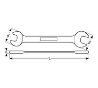 Bahco CLÉ MIXTE PLATE, ANGLE 15°, 10MM, EMBALLAGE LIBRE SERVICE - SB111M-10