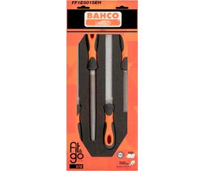 Bahco Fit&Go 1/3 Insert en mousse, jeu de limes ERGO - 4 pcs.