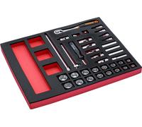Bahco Fit&Go 2/3 Insert avec douilles 3/8, cliquets en forme de poire - 36 pcs.