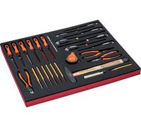 Bahco Fit&Go 3/3 : jeu d'inserts en mousse pour pinces, outils à percussion, limes et tournevis - 27 pièces